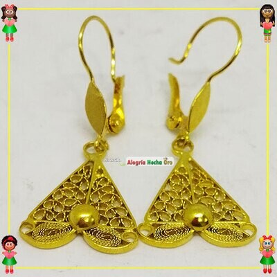 Aretes Filigrana Oro 18k