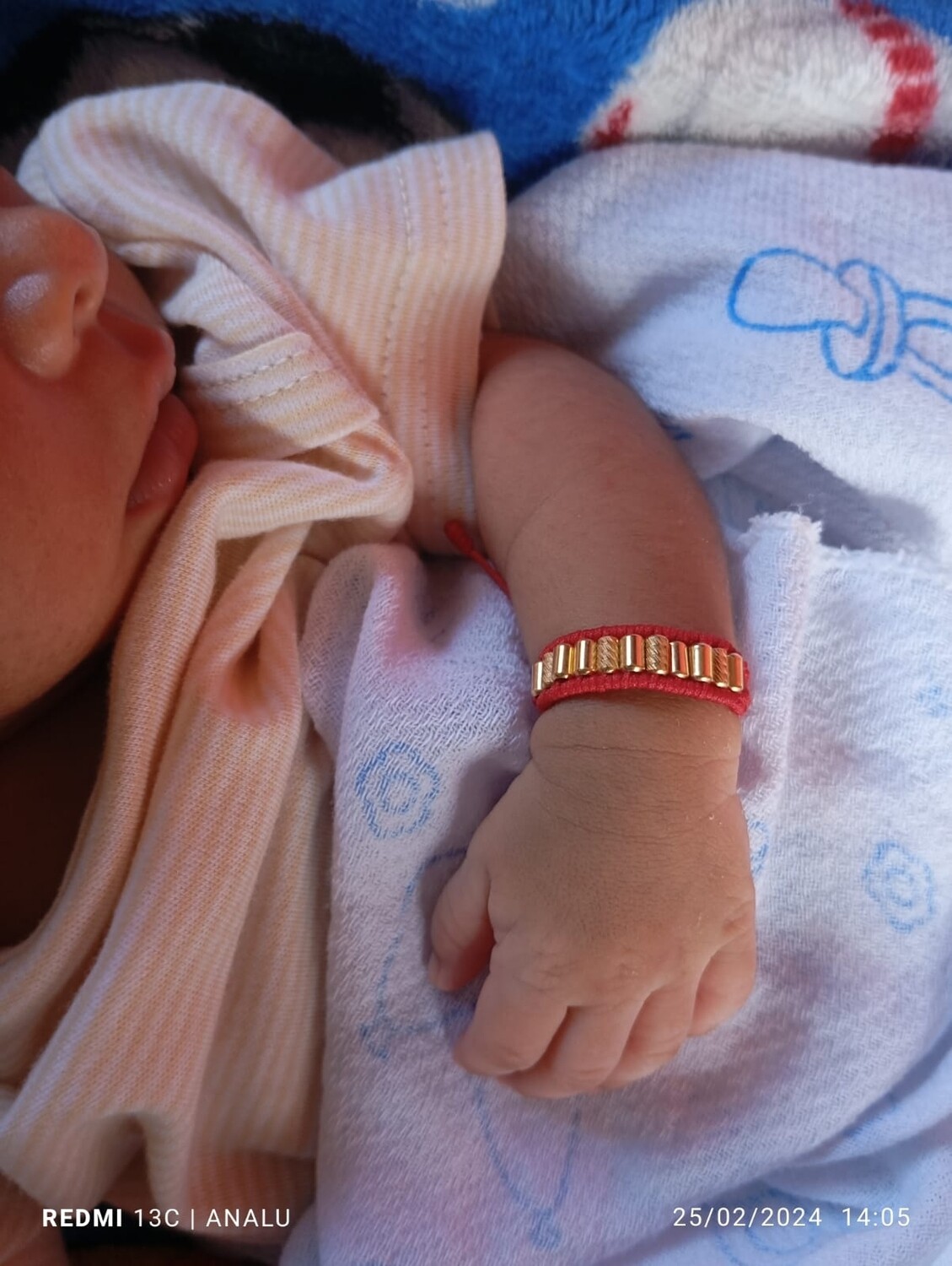 PulseraTejida Cilindros Oro18K