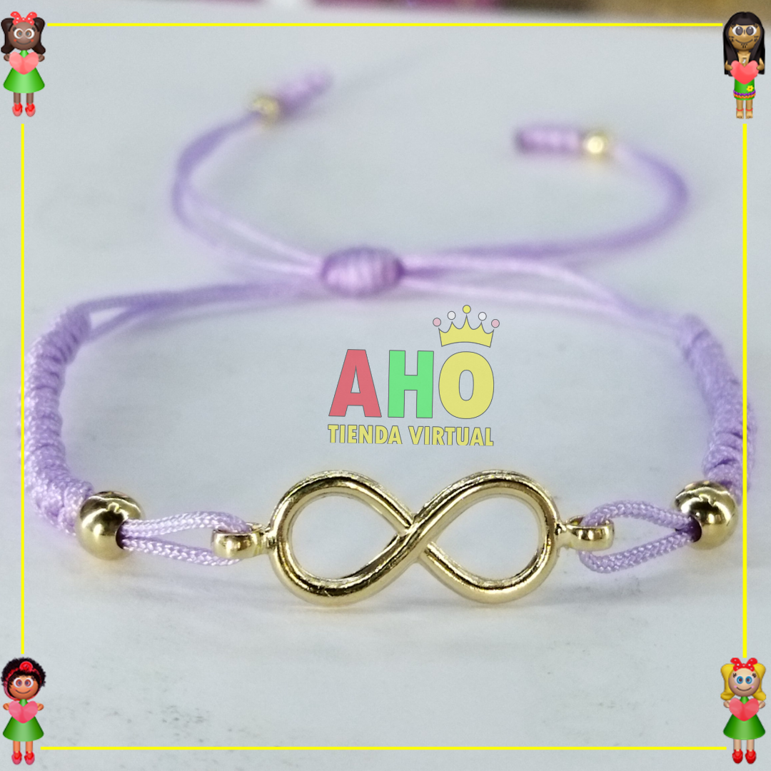 Pulsera Tejida Infinito Macrame Oro18k
