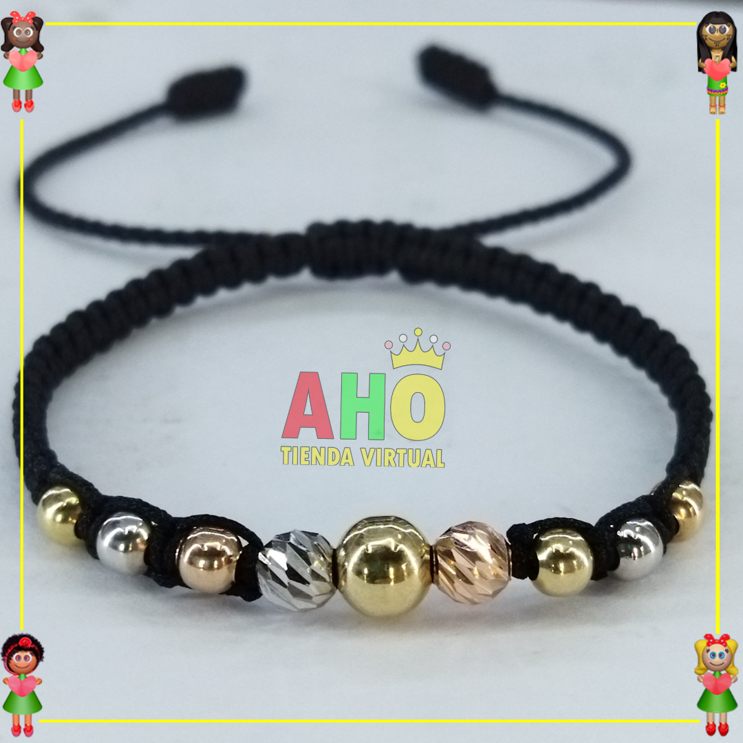 Pulsera Tejida Macrame Oro18k