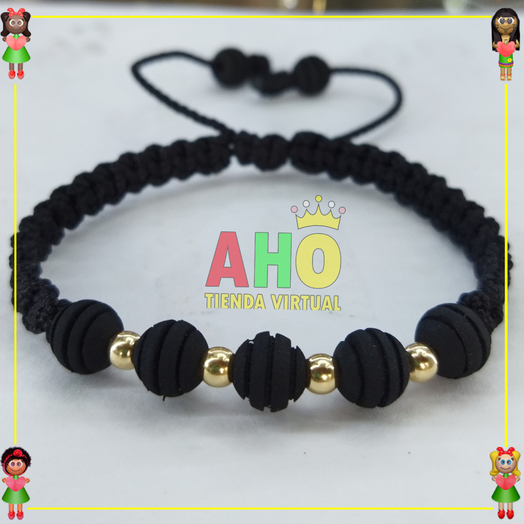 Pulsera Tejida Macrame Oro18k