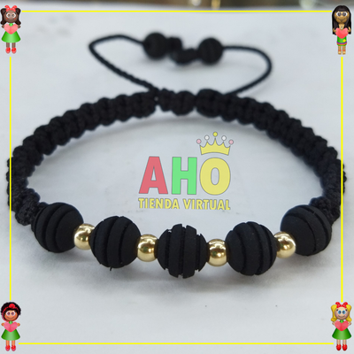 Pulsera Tejida Macrame Oro18k