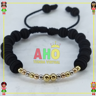 Pulsera Tejida Macrame Oro18k