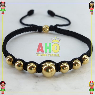 Pulsera Macrame Nudos Proteccion Oro18k