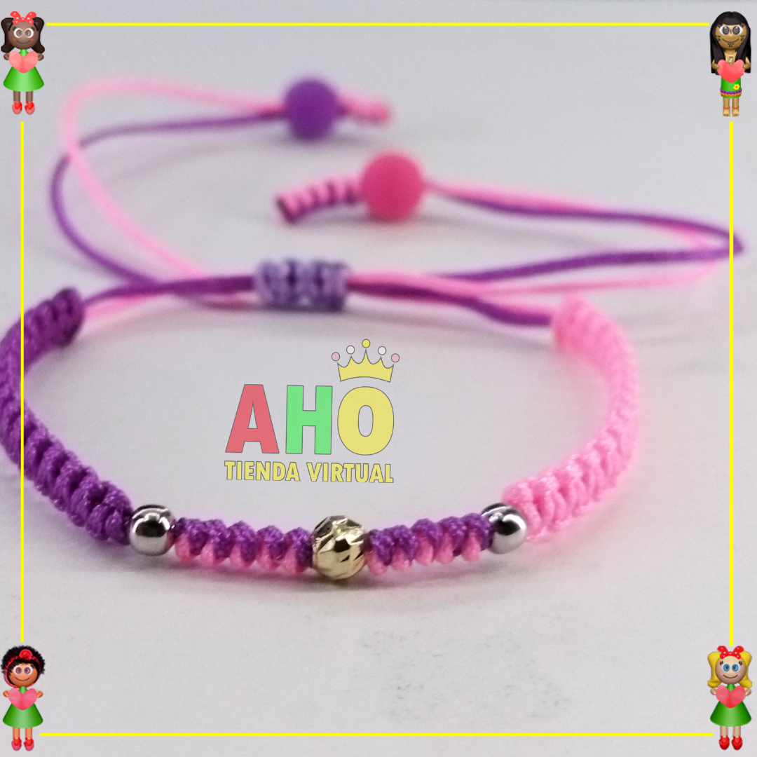 Pulsera Tejida Macrame Oro18k