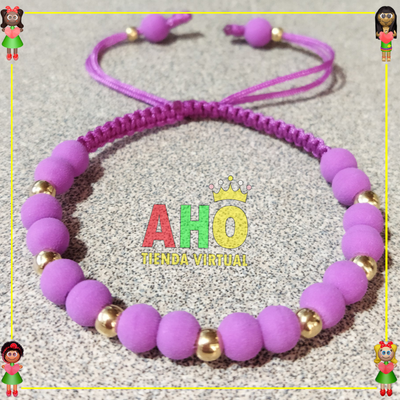 Pulsera Tejida Macrame Oro18k