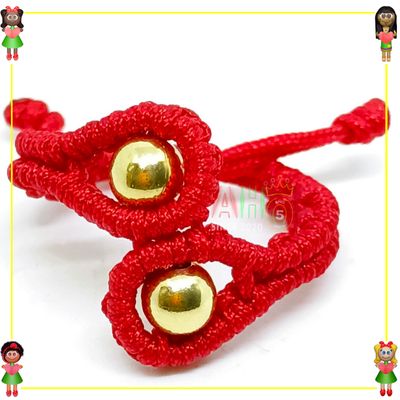 Anillo tu y yo Tejido Macrame Oro18k