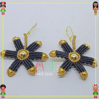 Aretes Tejidos Oro18k
