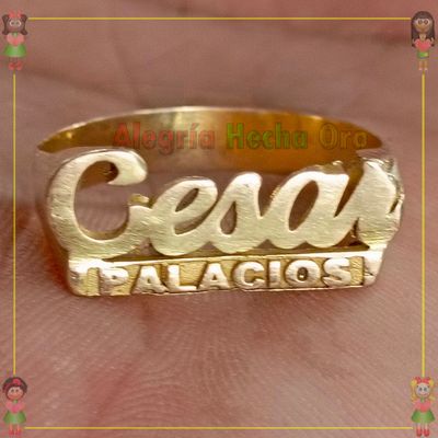 Anillo Nombre Cesar Oro18k