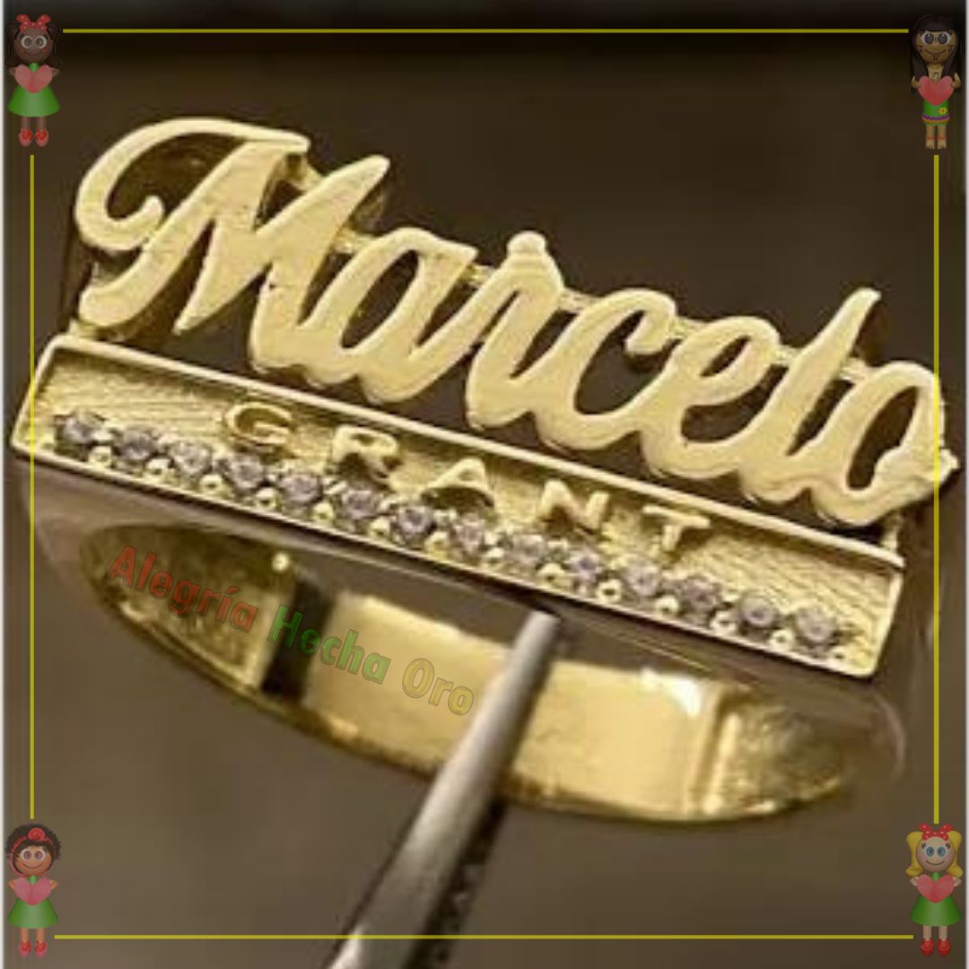 Anillo Nombre Marcelo Oro18k