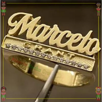 Anillo Nombre Marcelo Oro18k