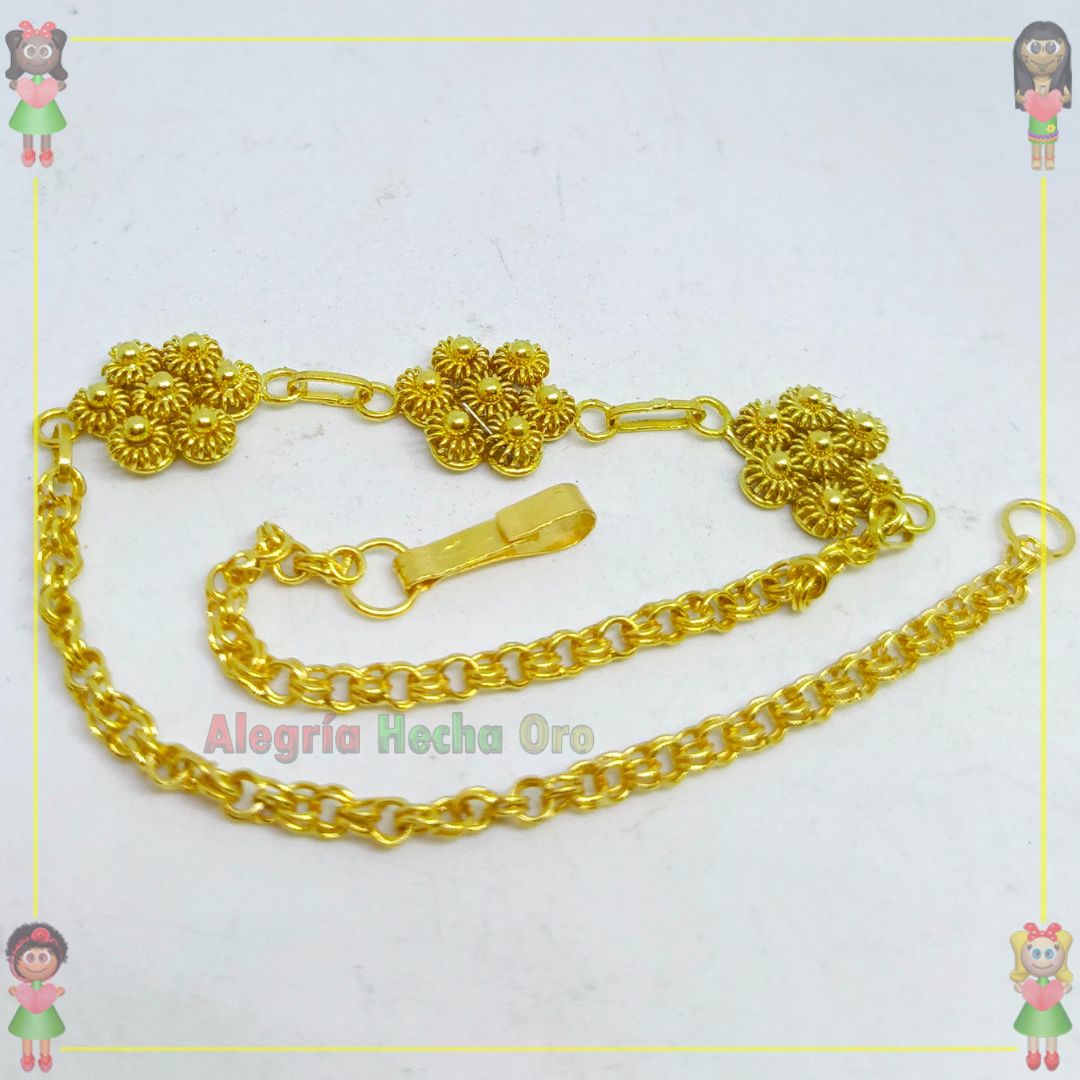 Pulsera Flor Filigrana Oro18k
