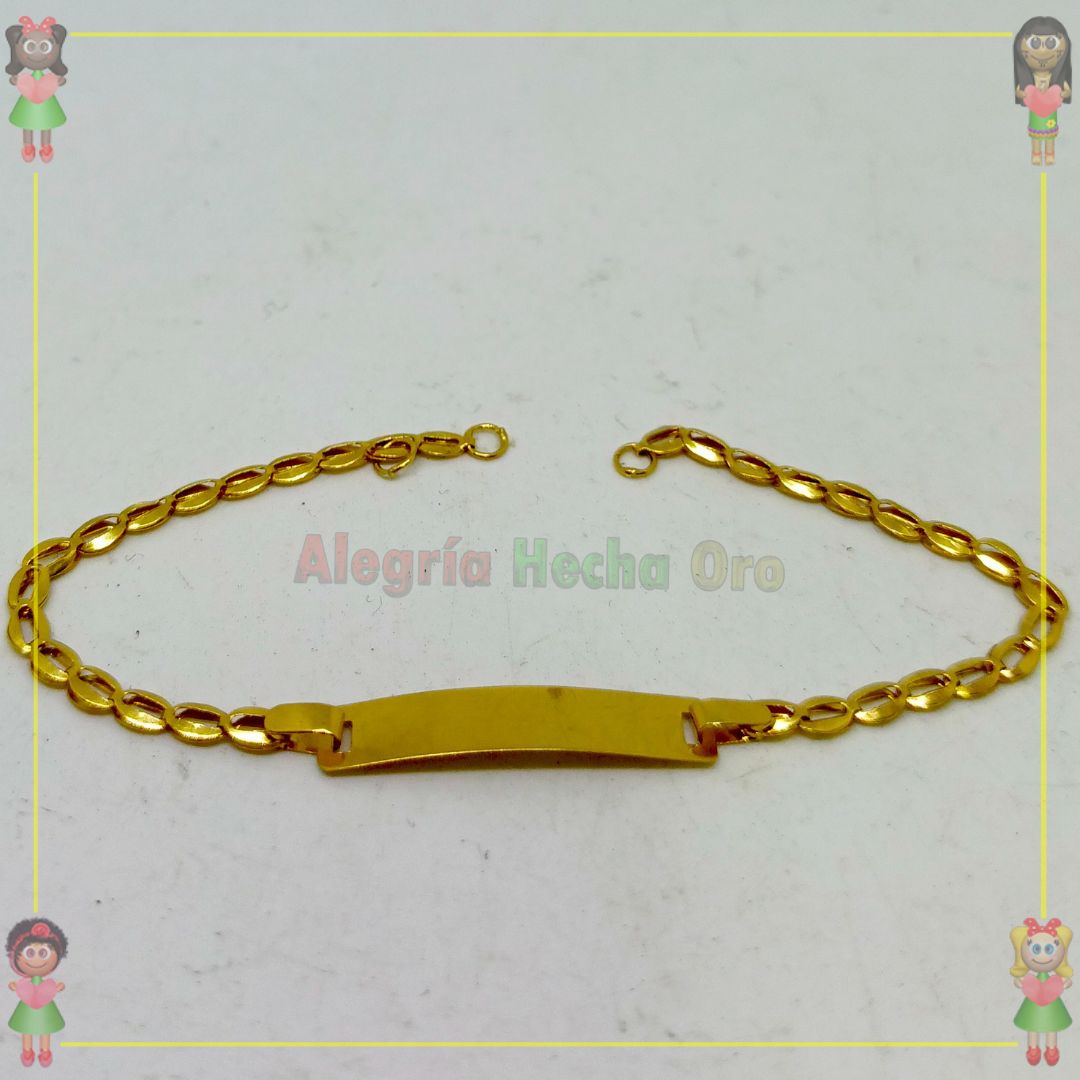 Pulsera placa Oro18k