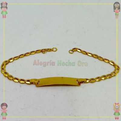 Pulsera placa Oro18k