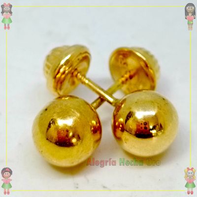 Topos bola seguridad Oro18k