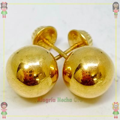 Topos bola seguridad Oro18k