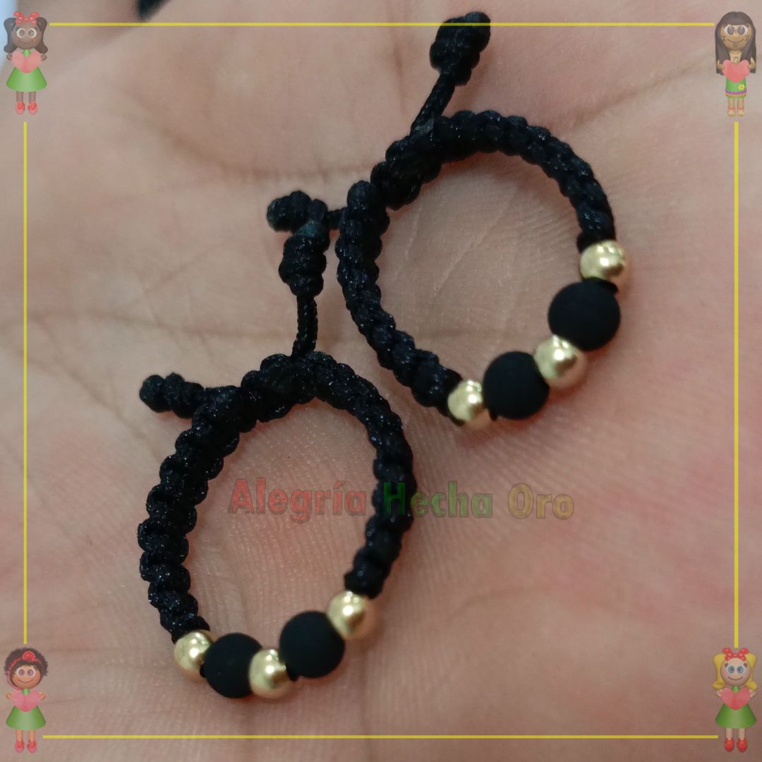 Anillos Pareja Macrame Oro18k