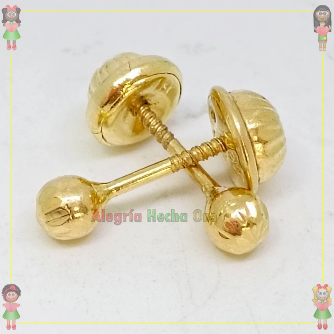 Topos bola seguridad Oro18k