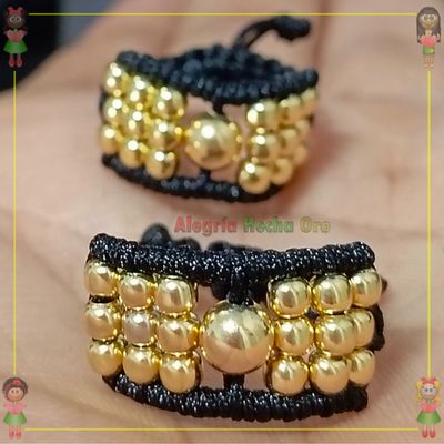 Anillos Pareja Macrame Oro18k
