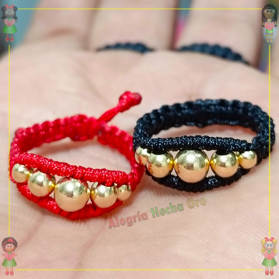 Anillos Pareja Macrame Oro18k