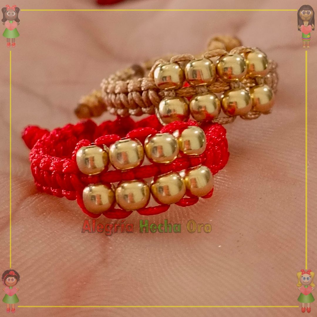 Anillos Pareja Macrame Oro18k