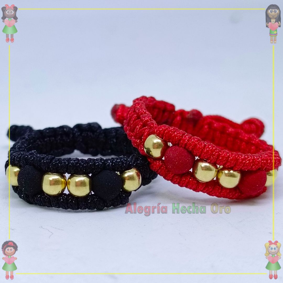 Anillos Pareja Macrame Oro18k