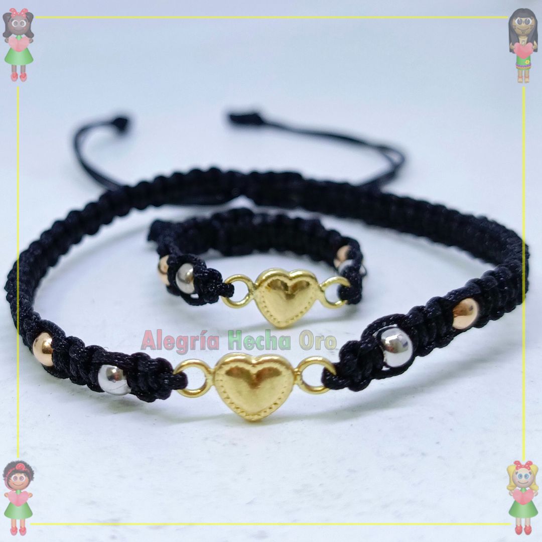 Pulsera y Anillo Macrame Oro18k