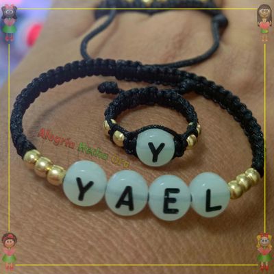 Pulsera y Anillo Macrame Oro18k