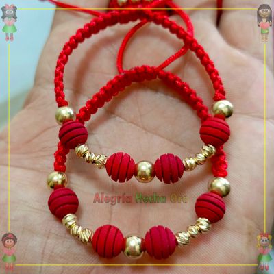 Pulseras Pareja Macrame Oro18k