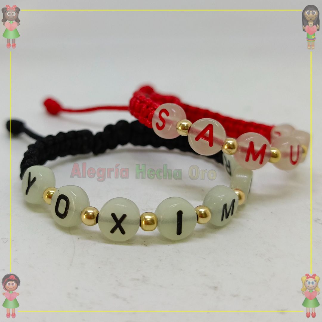 Pulseras Pareja Macrame Oro18k