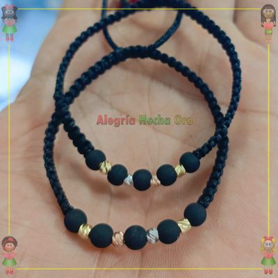 Pulseras Pareja Macrame Oro18k