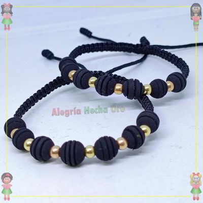 Pulseras Pareja Macrame Oro18k