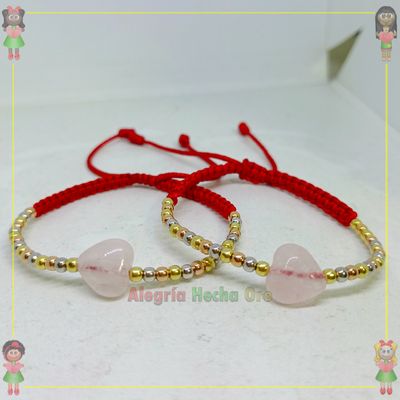 Pulseras Pareja Macrame Oro18k