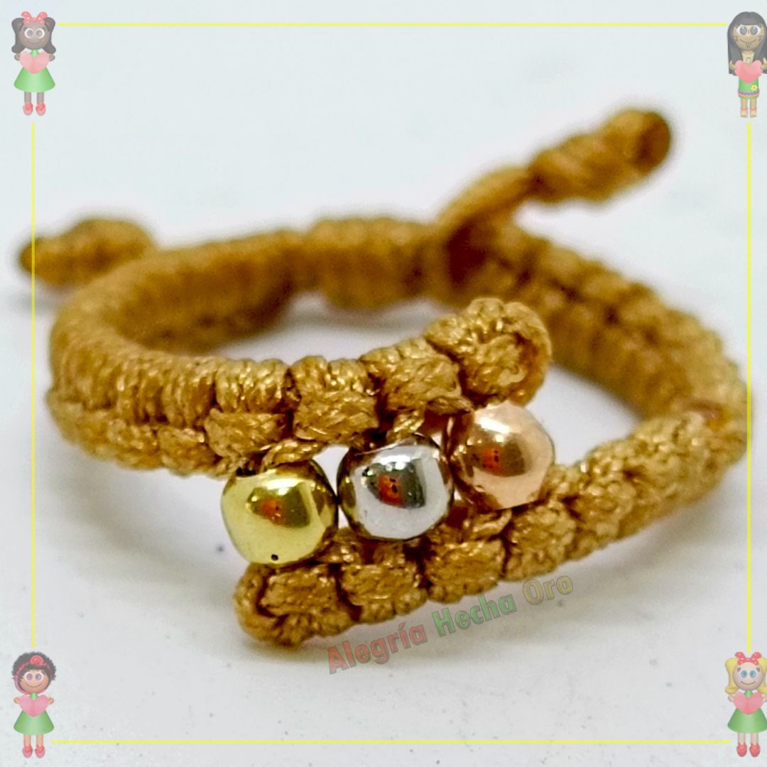 Anillo Tejido Macrame Oro18k