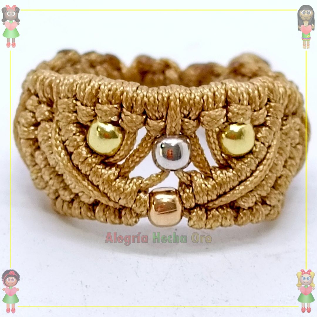 Anillo Tejido Macrame Oro18k