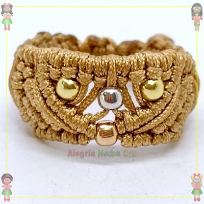 Anillo Tejido Macrame Oro18k