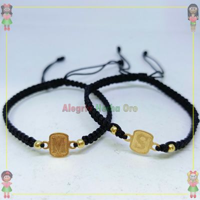 Pulseras Pareja Macrame Oro18k
