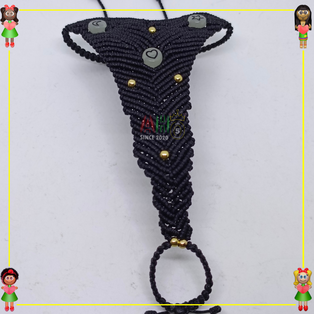 Pulsera Tejida Macrame Oro18k