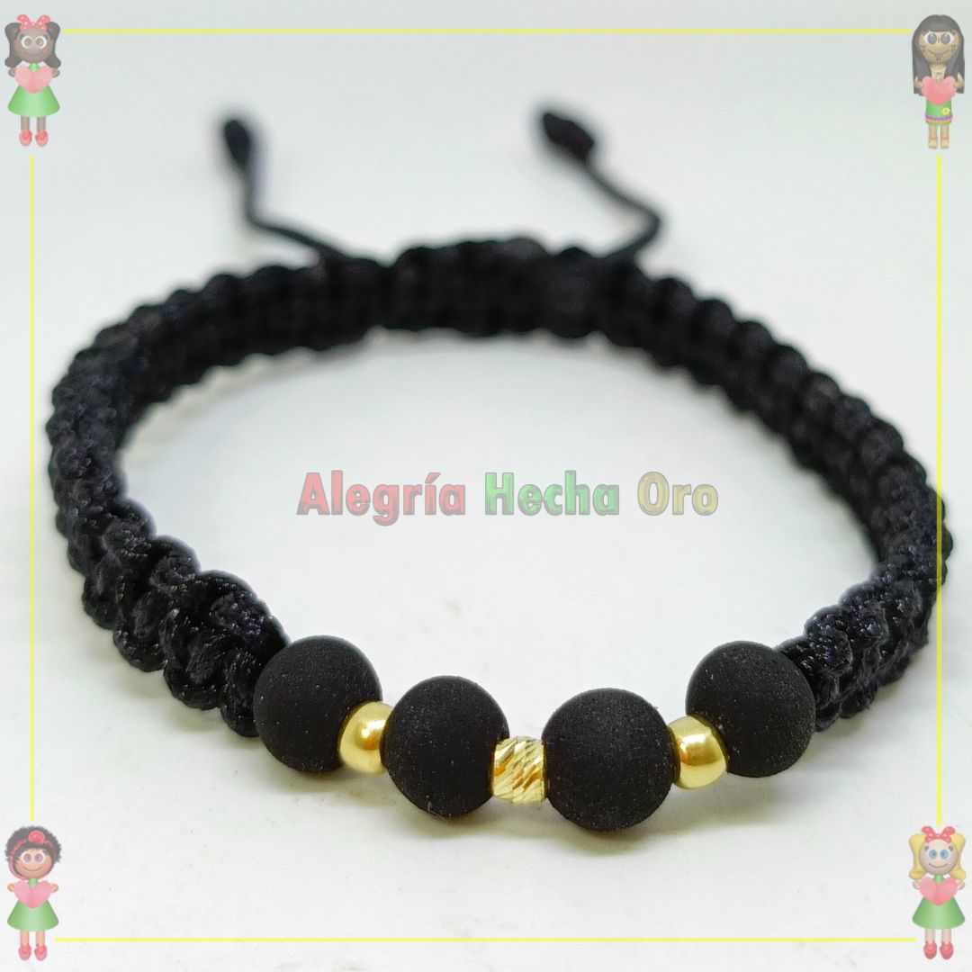 Pulsera Tejida Macrame Oro18k