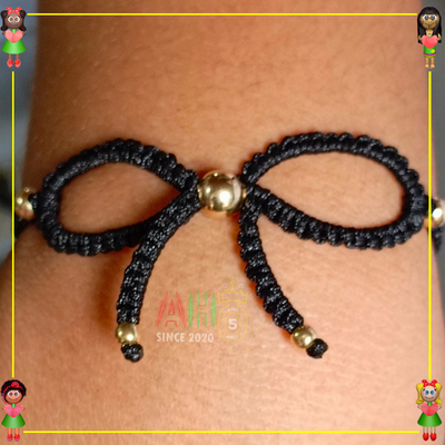 Pulsera Tejida Macrame Oro18k