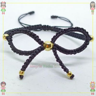 Pulsera Tejida Macrame Oro18k