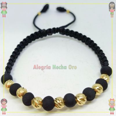 Pulsera Tejida Macrame Oro18k