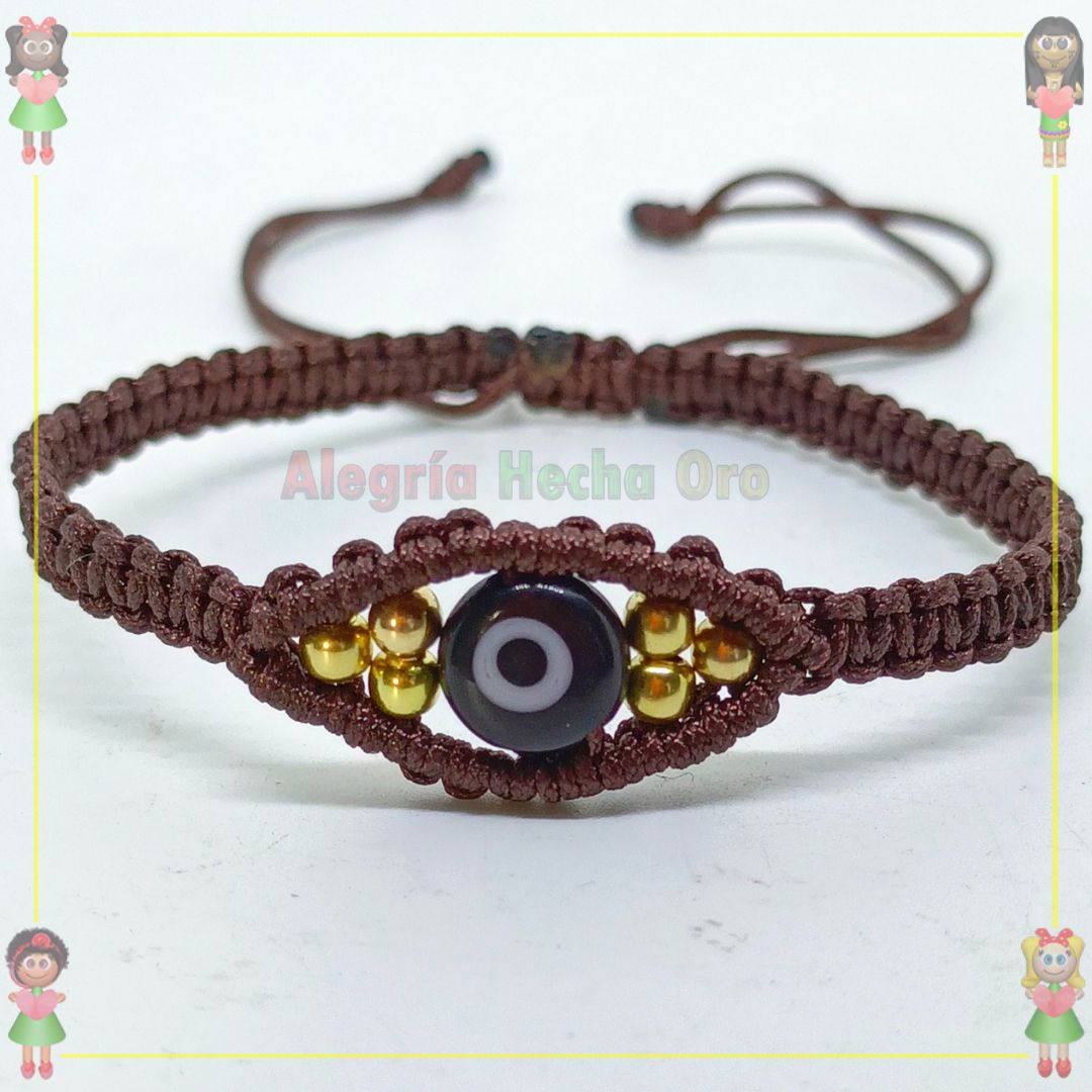 Pulsera Tejida Macrame Oro18k