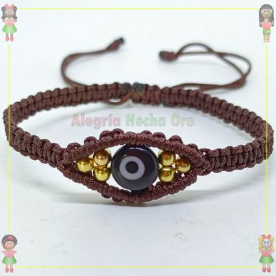 Pulsera Tejida Macrame Oro18k