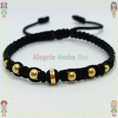 Pulsera Tejida Macrame Oro18k