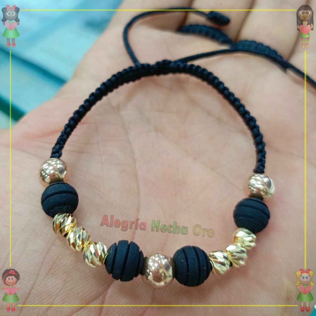 Pulsera Tejida Macrame Oro18k