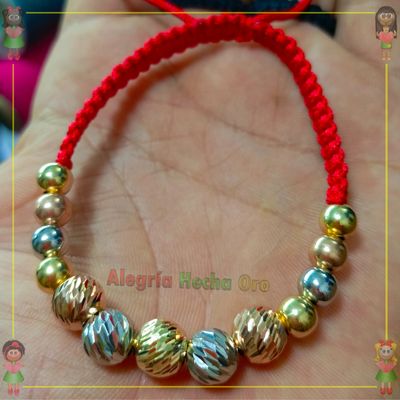 Pulsera Tejida Macrame Oro18k