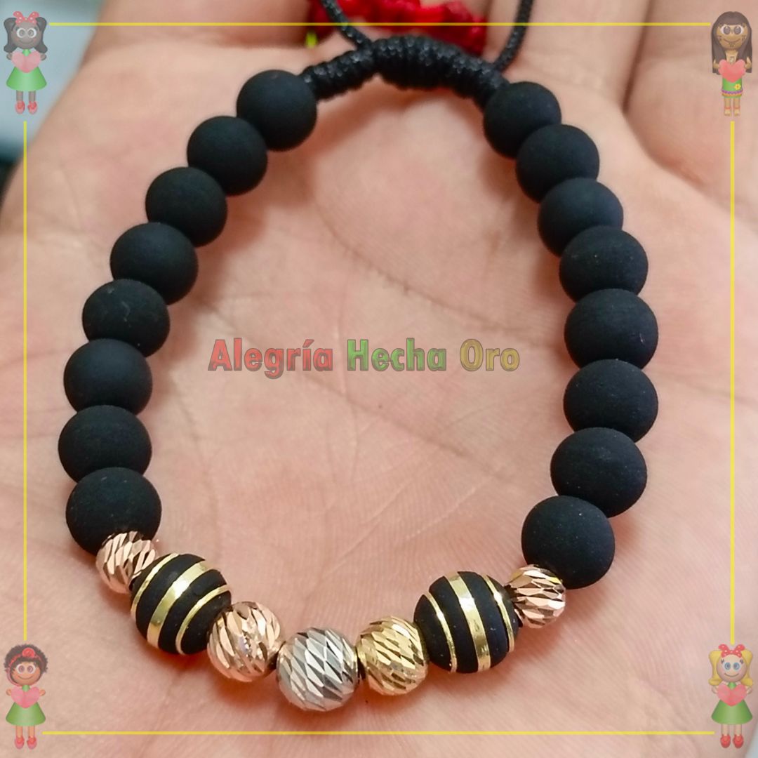 Pulsera Tejida Macrame Oro18k