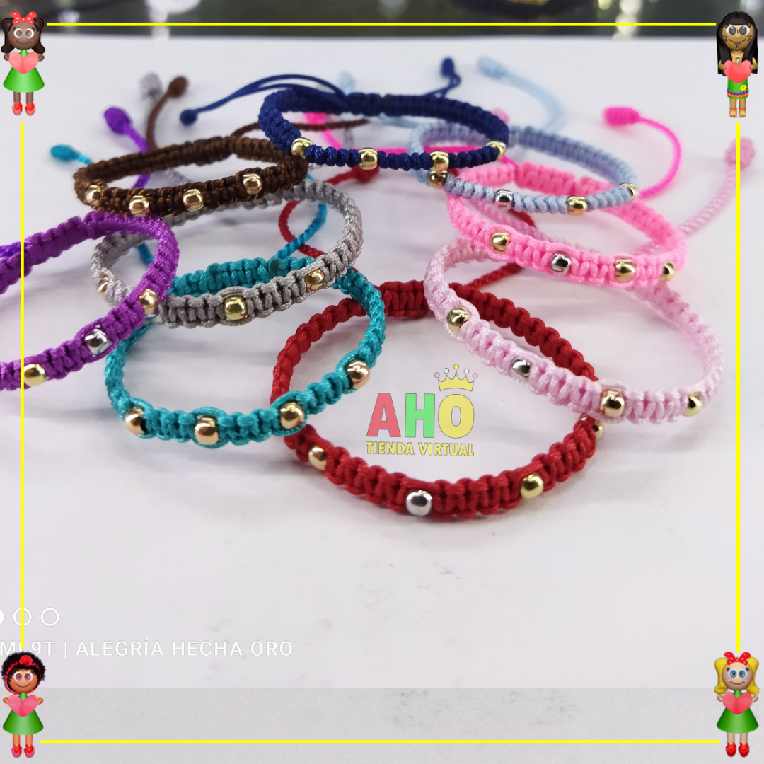 Pulseras Macrame Oro18k