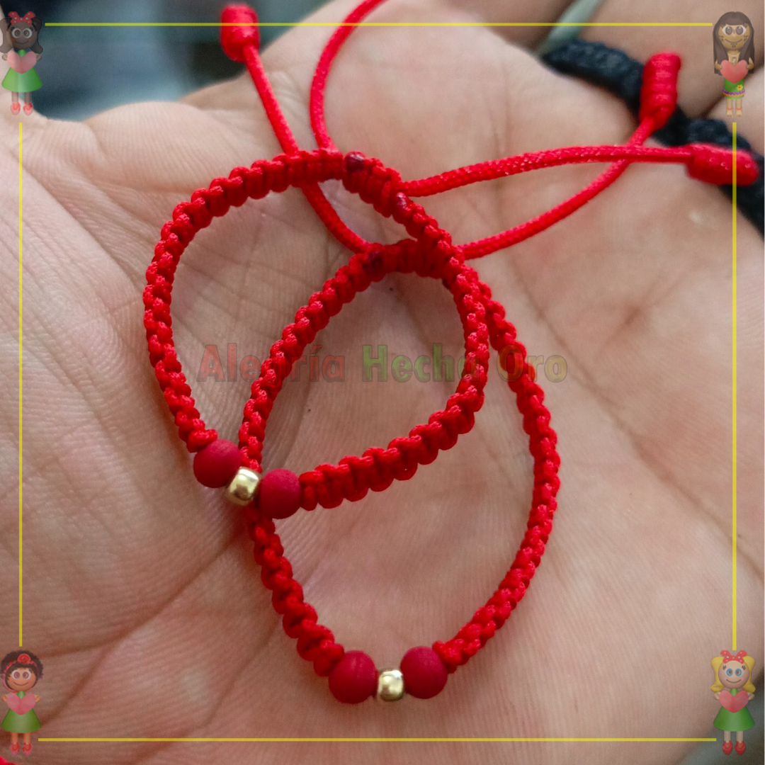 Pulseras Pareja Macrame Oro18k